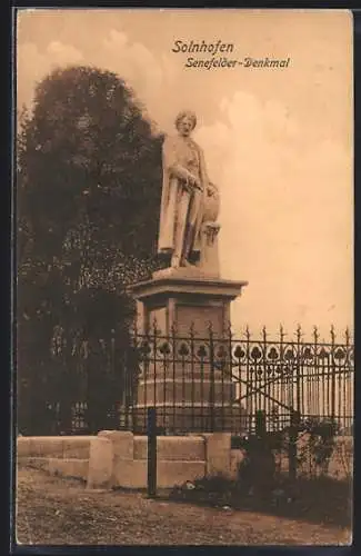 AK Solnhofen, Am Senefelder-Denkmal