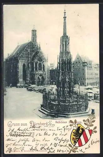AK Nürnberg, Partie am Schönen Brunnen