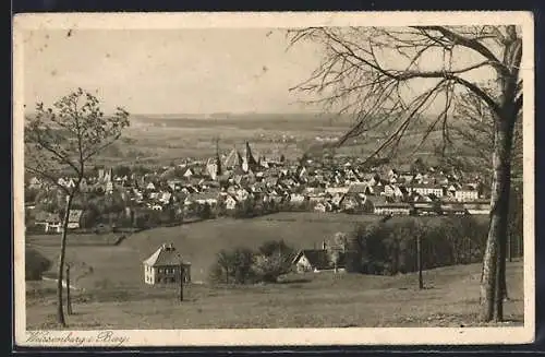 AK Weissenburg i. Bay., Blick auf den Ort umrahmt von Bäumen
