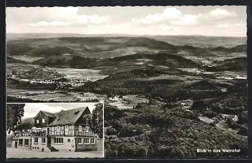 AK Rossbach / Witzenhausen, Gasthaus Zum Stern und Blick in das Werratal