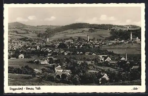 AK Deggendorf /Donau, Ortsansicht mit Feldern