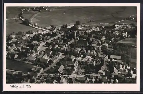 AK Velden a. d. Vils, Ortsansicht vom Flugzeug aus