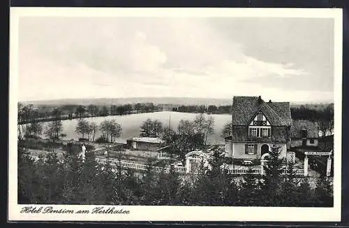 AK Holzappel bei Laurenburg-Lahn, Hotel und Pension Schneider am Herthasee