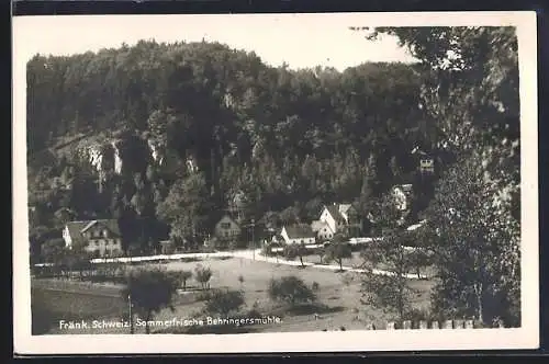 AK Behringersmühle /Fränk. Schweiz, Ortsansicht mit Berg