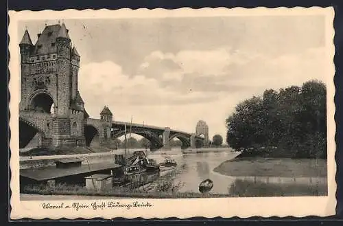 AK Worms am Rhein, Ernst-Ludwig-Brücke