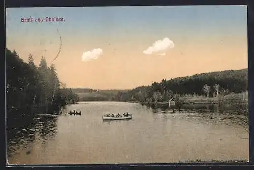 AK Welzheim, Ebnisee mit Ruderboot