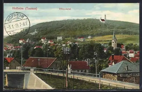 AK Hofheim i. T., Ortsansicht von Villenviertel