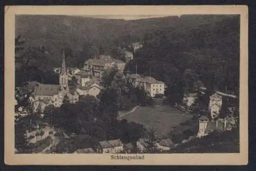 AK Schlangenbad, Teilansicht mit Talblick