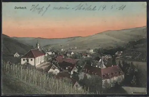AK Durbach, Totalansicht von einem Weinberg aus