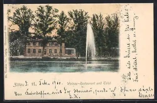 AK Zittau, Weinau-Restaurant und Teich