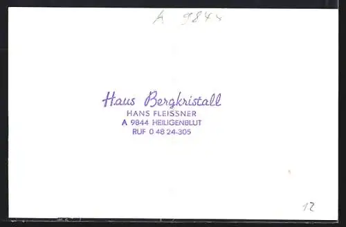 AK Heiligenblut, Pension Haus Bergkristall, Bes. Hans Fleissner