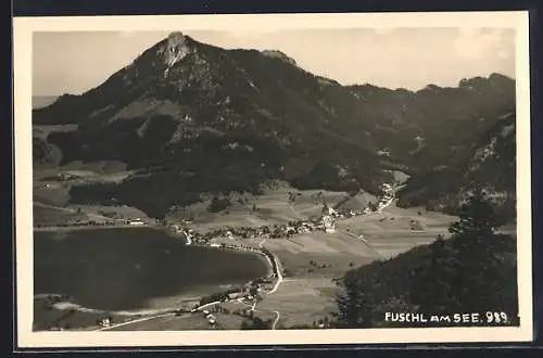 AK Fuschl am See, Ortsansicht mit Berglandschaft