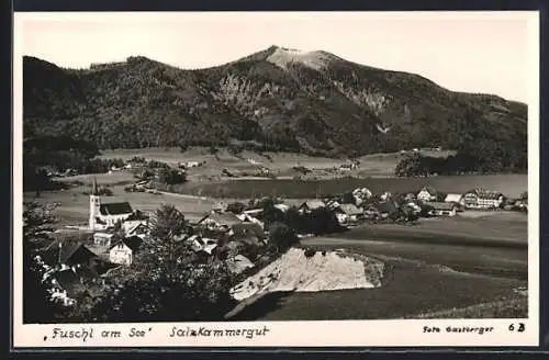 AK Fuschl am See, Ortsansicht aus der Vogelschau