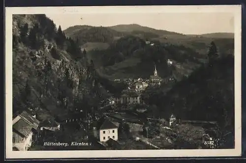 AK Hüttenberg /Kärnten, Ortsansicht aus der Vogelschau