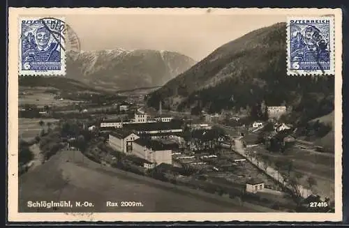 AK Schlöglmühl /N.-Oe., Ortsansicht aus der Vogelschau