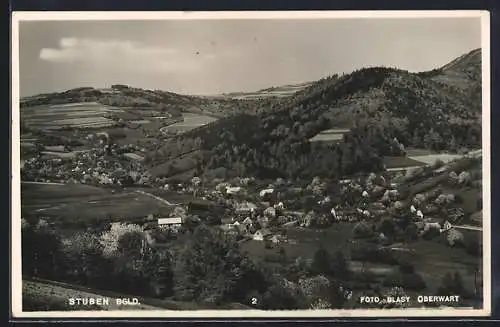 AK Stuben /Bgld., Ortsansicht aus der Vogelschau