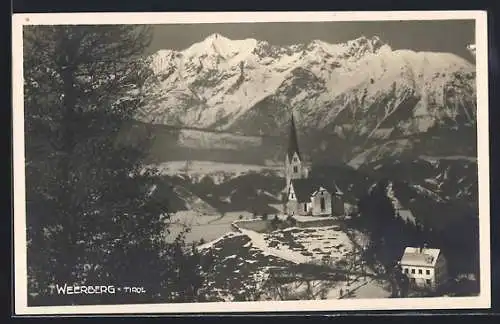AK Weerberg /Tirol, Kirche mit Bergpanorama