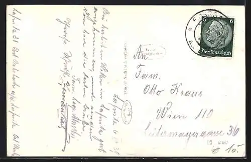 AK Neustift a. d. L., Ortsansicht mit Lafnitz und Bergpanorama aus der Vogelschau