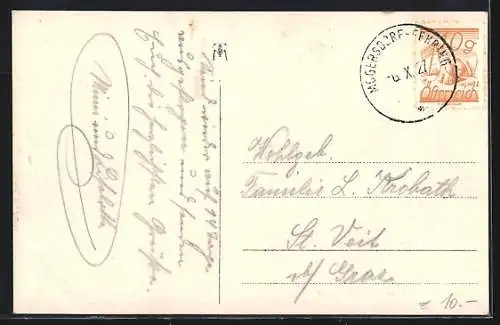 AK Jennersdorf, Ort mit Umgebung von weitem gesehen