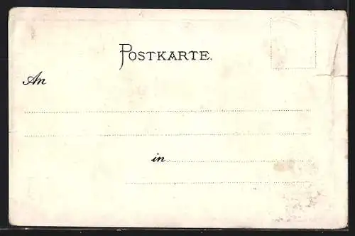 Lithographie Bregenz, Pfänder-Hotel, Gebhardsberg, Totalansicht, Bergblumen