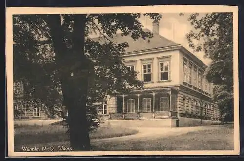 AK Würmla /N. Ö., Schloss mit Zufahrt
