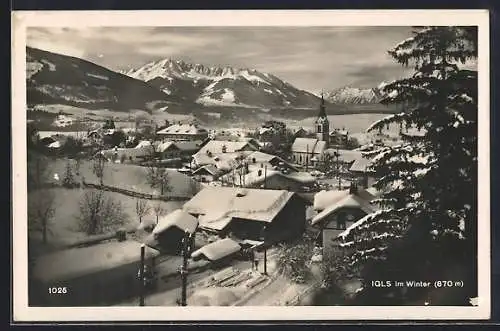 AK Igls, Ortsansicht im Winter