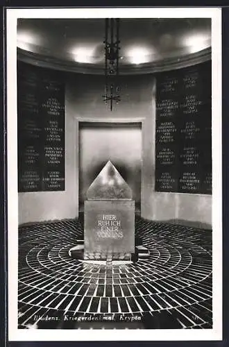 AK Bludenz, Kriegerdenkmal, Krypta