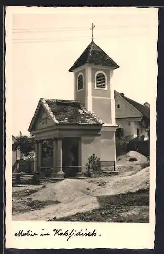 AK Kohfidisch, Ortspartie mit Kapelle