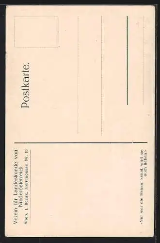 Künstler-AK Wien, Grinzing, Maria Arnsburg, Alter Weinhauerhof