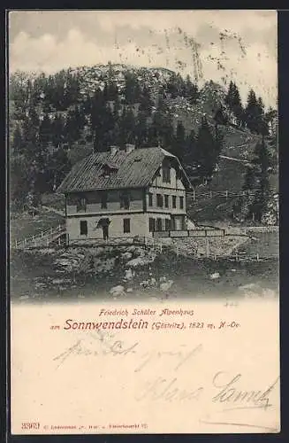 AK Schottwien, Gasthof Friedrich Schüler Alpenhaus am Sonnwendstein