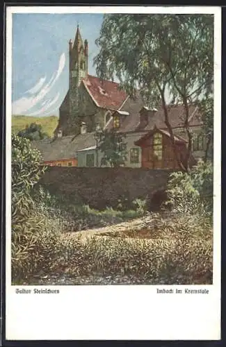 AK Imbach im Kremstale, Ortspartie mit Kirche