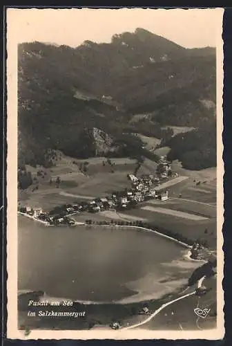 AK Fuschl am See, Ortsansicht mit Umgebung, Fliegeraufnahme