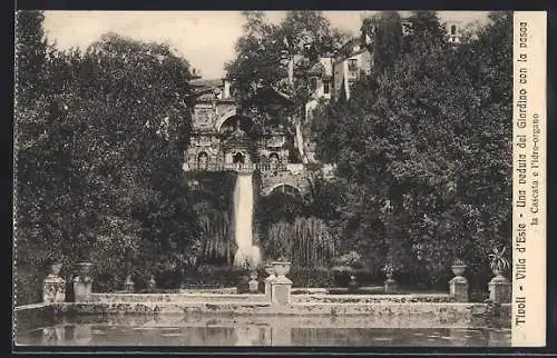AK Tivoli, Villa d`Este, Una veduta del Giardino con la vasca