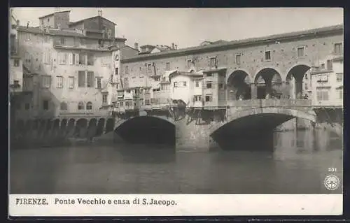 AK Firenze, Ponte Vecchio e casa di S. Jacopo