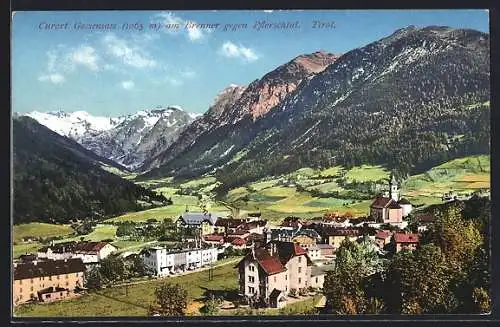 AK Gossensass /Tirol, Sicht auf den Ort am Brenner gegen Pflerschtal
