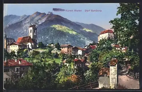 AK Schönna /Südtirol, Ansicht vom Dorf