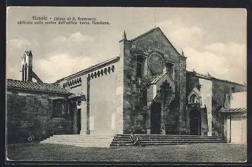 AK Fiesole, Chiesa di S. Francesco, edificata sulle rovine dell`antica rocca fiesolana