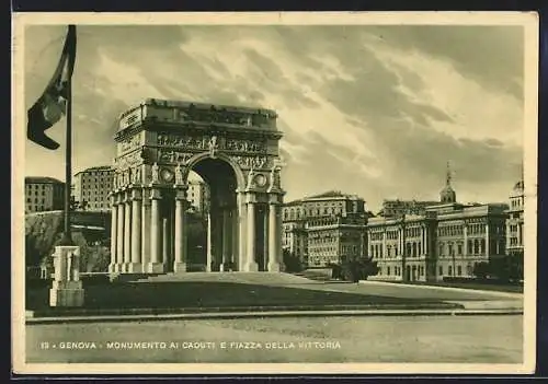 AK Genova, Monumento ai Caduti e Piazza della Vittoria