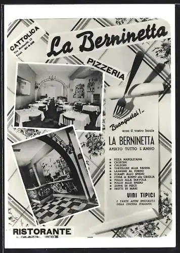 AK Cattolica, Ristorante La Berninetta, Via Matteotti 15, Direz. Orecchini Serafino
