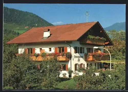 AK Dorf Tirol bei Meran, Pension Schlettererhof, Fam. Pircher Josef, Seminarstrasse 14