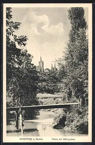 AK Wimpfen a. Neckar, Partie am Mühlgraben