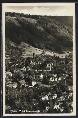 AK Hirsau /Württ. Schwarzwald, Ortsansicht mit Berg