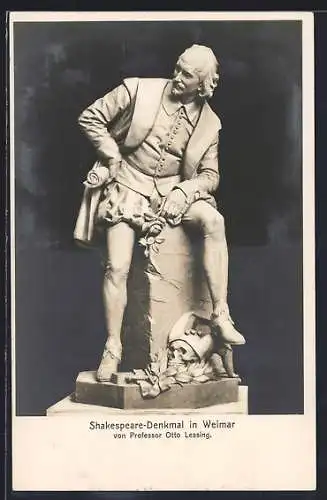 AK Weimar / Thüringen, Ansicht des Shakespeare-Denkmals