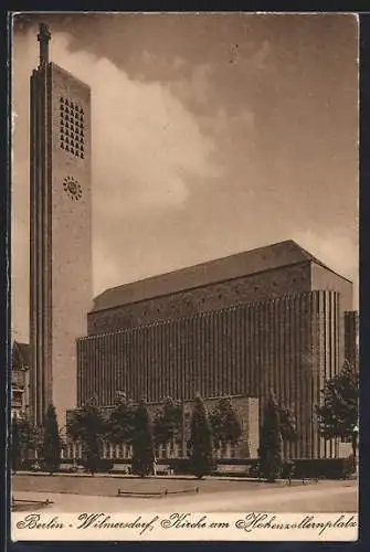 AK Berlin-Wilmersdorf, Kirche am Hohenzollernplatz