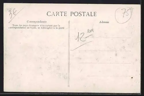 AK Paris, Crue de la Seine avec structures inondées