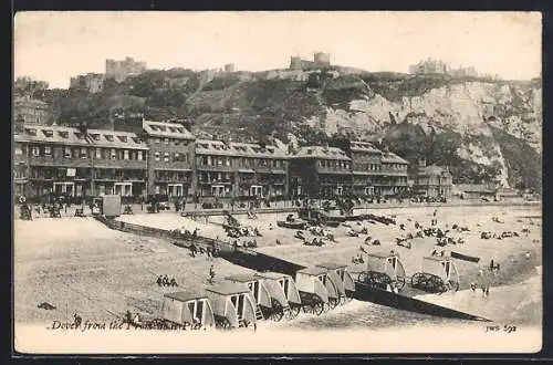 AK Dover, The Bach front from Promenade Pier