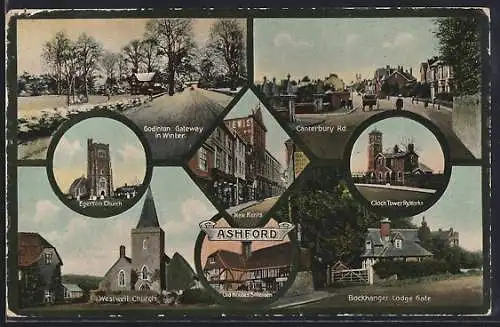 AK Ashford, Godinton Gateway, Canterbury Road, Egerton Church, Westwell Church, Bockhanger Lodge Gate