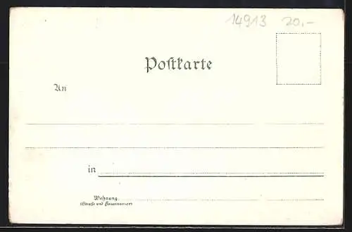 Lithographie Jüterbog, Rathaus, Ev. Nicolai-Kirche und Ortsansicht