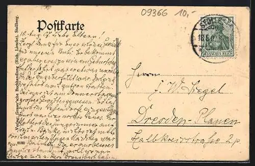 AK Stollberg i. Erzgebirge, Königl. Lehrerseminar, Ortsansicht