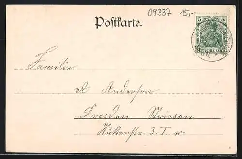 AK Langenchursdorf, Totalansicht, Strassenpartie